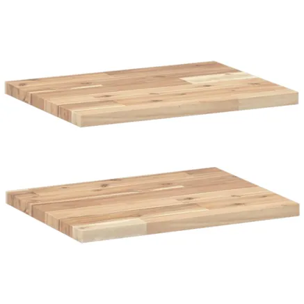 Étagères flottantes 2 pcs 60x30x2 cm acacia massif non traité 2