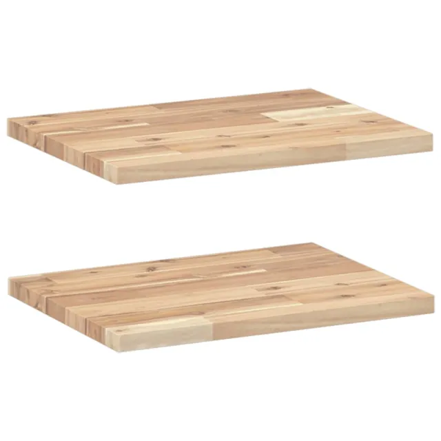 Étagères flottantes 2 pcs 60x30x2 cm acacia massif non traité