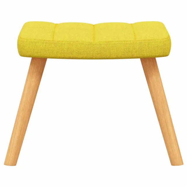 Chaise de relaxation avec tabouret Jaune moutarde Tissu