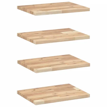 Étagères flottantes 4 pcs 60x30x2 cm acacia massif non traité 2