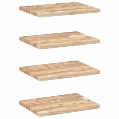 Étagères flottantes 4 pcs 60x30x2 cm acacia massif non traité