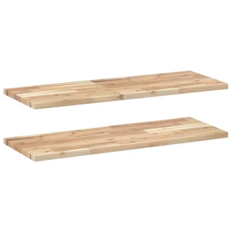 Étagères flottantes 2 pcs 80x30x2 cm acacia massif non traité