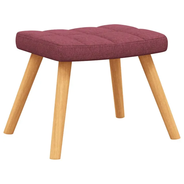 Chaise de relaxation avec tabouret Rouge bordeaux Tissu