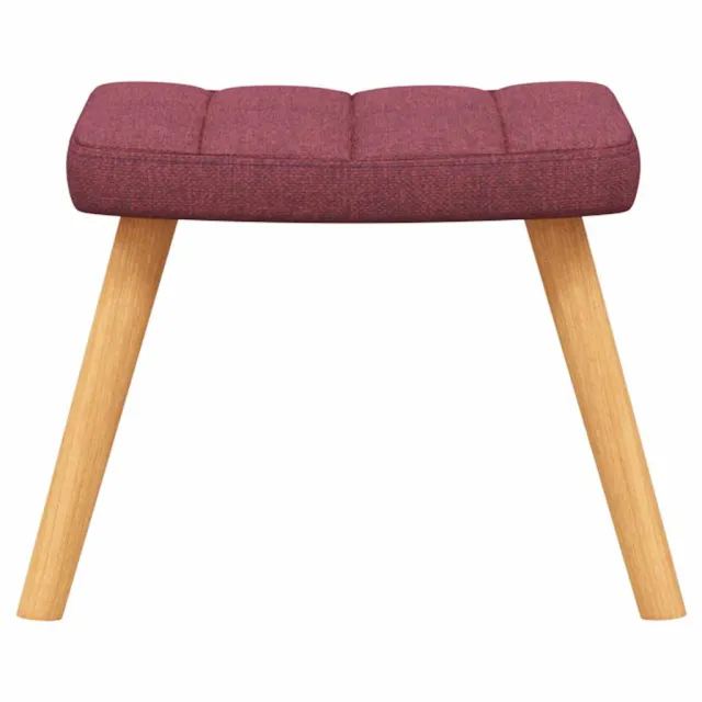 Chaise de relaxation avec tabouret Rouge bordeaux Tissu