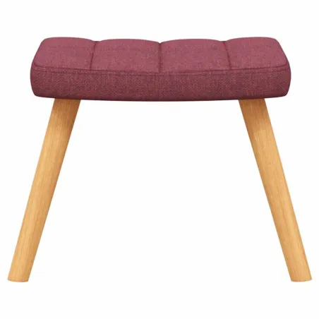 Chaise de relaxation avec tabouret Rouge bordeaux Tissu