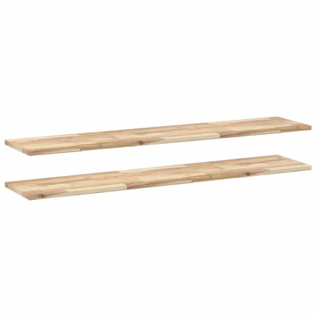 Étagères flottantes 2 pcs 120x30x2 cm acacia massif non traité