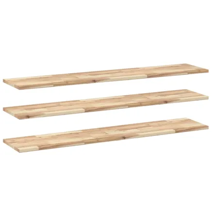 Étagères flottantes 3 pcs 120x30x2 cm acacia massif non traité 2