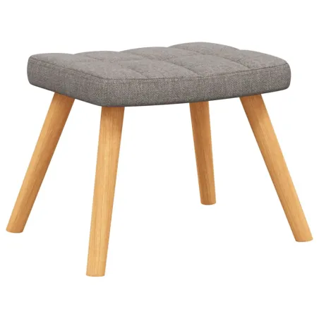 Chaise de relaxation avec tabouret Taupe Tissu