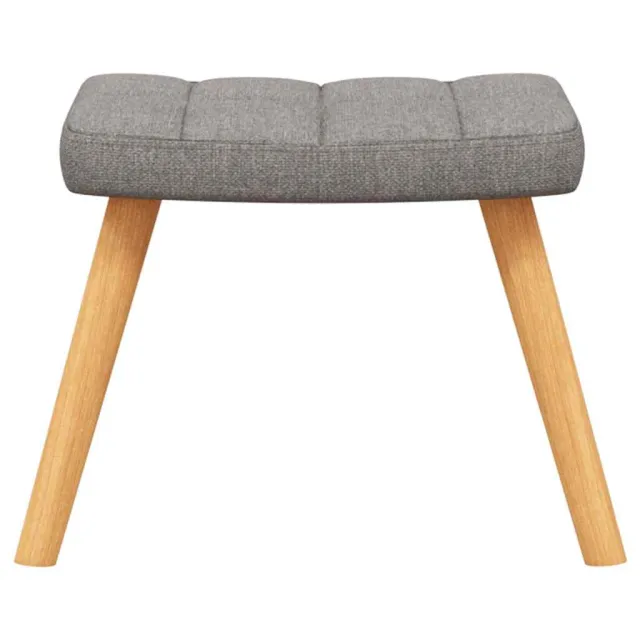 Chaise de relaxation avec tabouret Taupe Tissu
