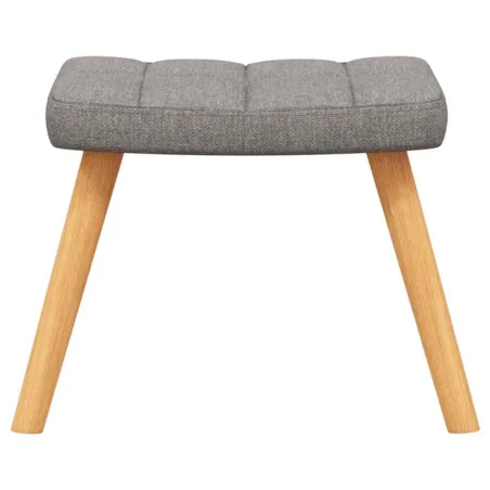 Chaise de relaxation avec tabouret Taupe Tissu