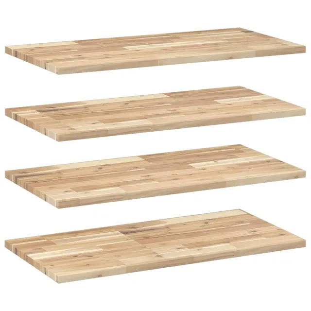Étagères flottantes 4 pcs 60x40x2 cm acacia massif non traité