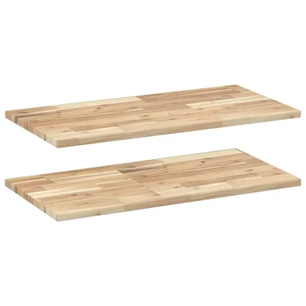 Étagères flottantes 2 pcs 100x40x2 cm acacia massif non traité 2