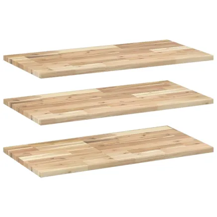 Étagères flottantes 3 pcs 100x40x2 cm acacia massif non traité 2