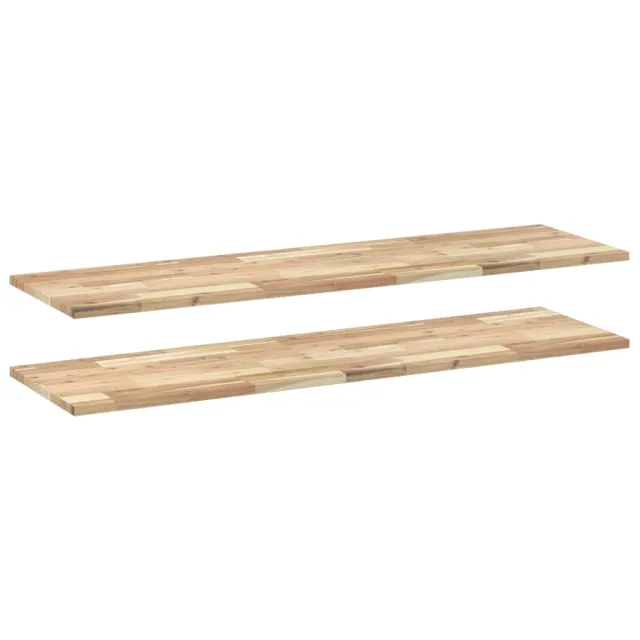 Étagères flottantes 2 pcs 120x40x2 cm acacia massif non traité