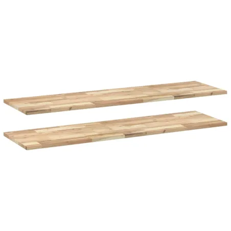 Étagères flottantes 2 pcs 120x40x2 cm acacia massif non traité