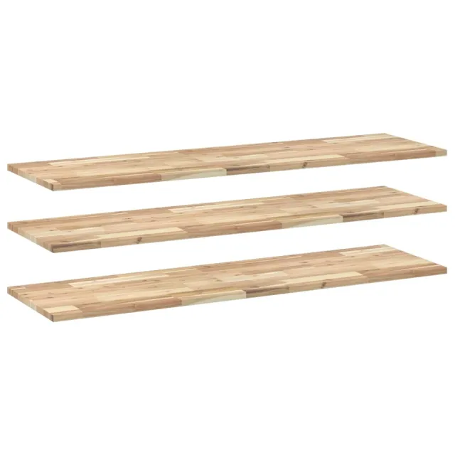 Étagères flottantes 3 pcs 120x40x2 cm acacia massif non traité