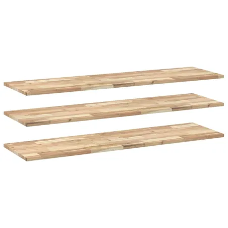 Étagères flottantes 3 pcs 120x40x2 cm acacia massif non traité