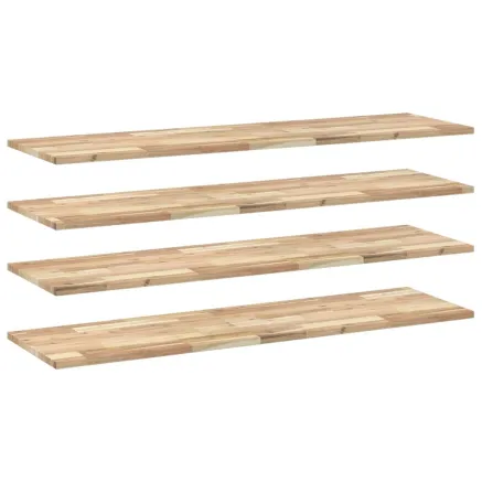 Étagères flottantes 4 pcs 120x40x2 cm acacia massif non traité 2