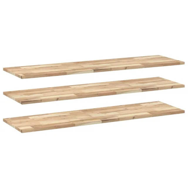 Étagères flottantes 3 pcs 140x40x2 cm acacia massif non traité
