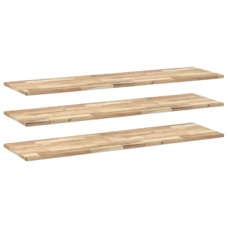 Étagères flottantes 3 pcs 140x40x2 cm acacia massif non traité