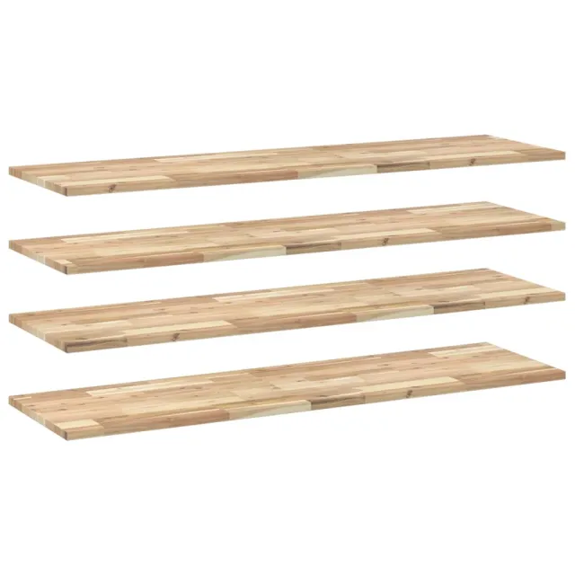 Étagères flottantes 4 pcs 140x40x2 cm acacia massif non traité