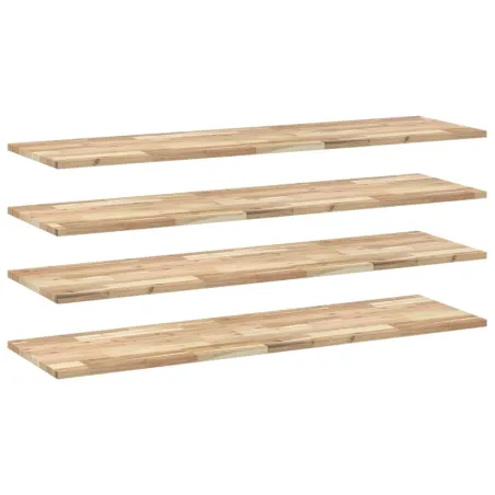 Étagères flottantes 4 pcs 140x40x2 cm acacia massif non traité