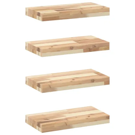Étagères flottantes 4 pcs 40x20x4 cm acacia massif non traité 2