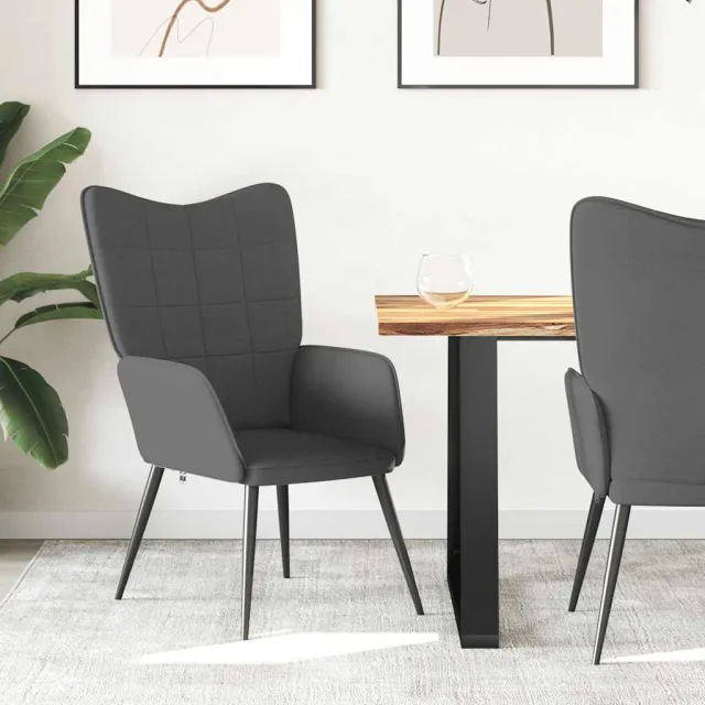 Chaise de relaxation Gris foncé Tissu