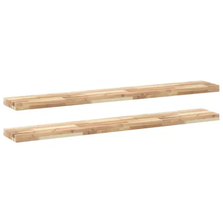 Étagères flottantes 2 pcs 120x20x4 cm acacia massif non traité 2