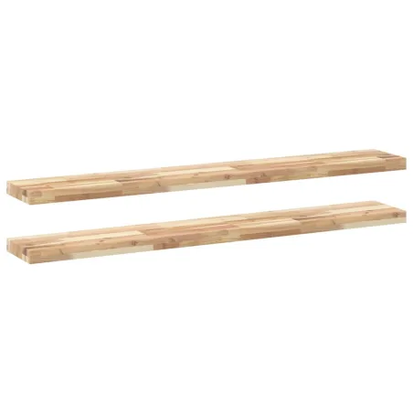 Étagères flottantes 2 pcs 160x20x4 cm acacia massif non traité