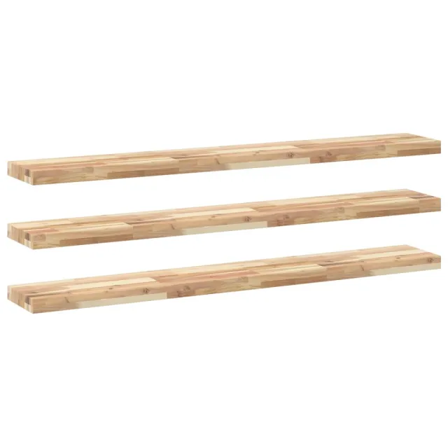 Étagères flottantes 3 pcs 160x20x4 cm acacia massif non traité