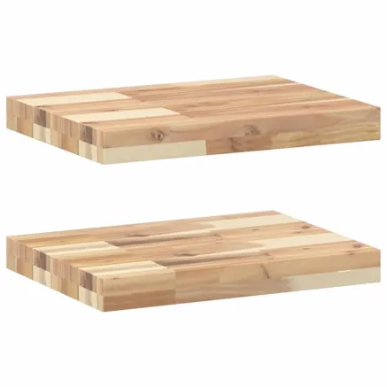 Étagères flottantes 2 pcs 40x30x4 cm acacia massif non traité 2