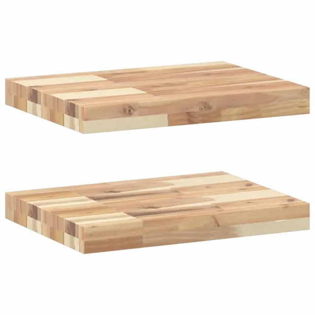 Étagères flottantes 2 pcs 40x30x4 cm acacia massif non traité