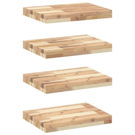 Étagères flottantes 4 pcs 40x30x4 cm acacia massif non traité 2