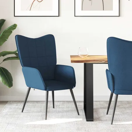 Chaise de relaxation Bleu Tissu