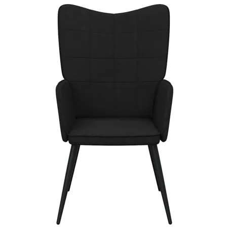 Chaise de relaxation Noir Tissu