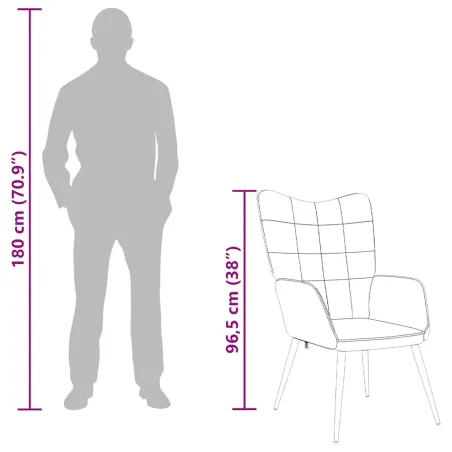 Chaise de relaxation Noir Tissu