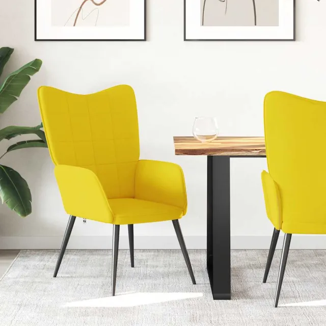 Chaise de relaxation Jaune moutarde Tissu