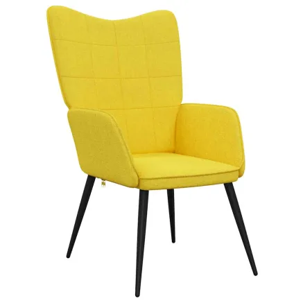 Chaise de relaxation Jaune moutarde Tissu 2