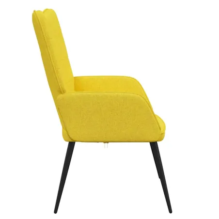 Chaise de relaxation Jaune moutarde Tissu