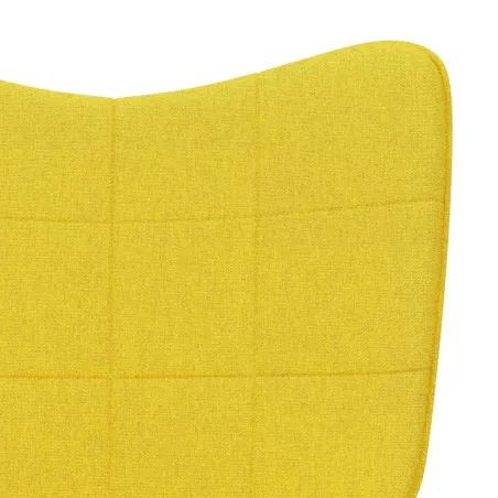 Chaise de relaxation Jaune moutarde Tissu