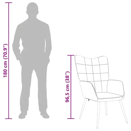 Chaise de relaxation Jaune moutarde Tissu