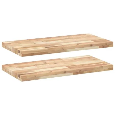 Étagères flottantes 2 pcs 100x40x4 cm acacia massif non traité