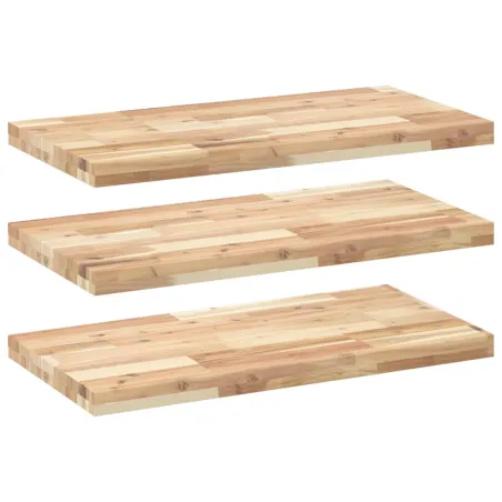 Étagères flottantes 3 pcs 100x40x4 cm acacia massif non traité