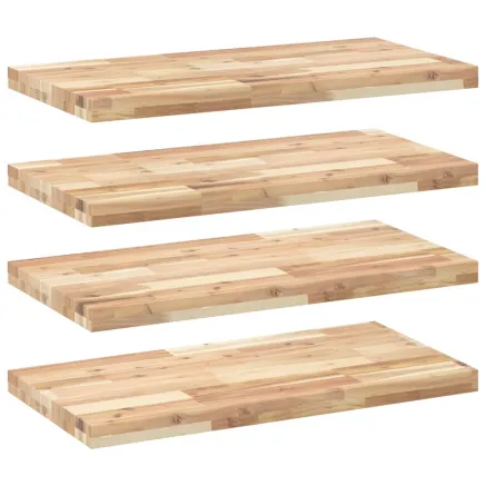 Étagères flottantes 4 pcs 100x40x4 cm acacia massif non traité 2