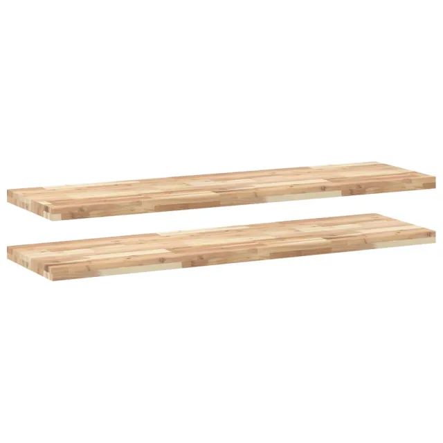 Étagères flottantes 2 pcs 120x40x4 cm acacia massif non traité