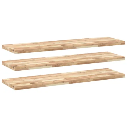 Étagères flottantes 3 pcs 120x40x4 cm acacia massif non traité 2