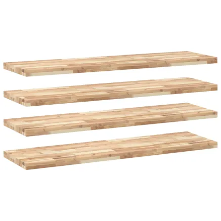 Étagères flottantes 4 pcs 120x40x4 cm acacia massif non traité 2
