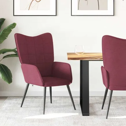 Chaise de relaxation Rouge bordeaux Tissu