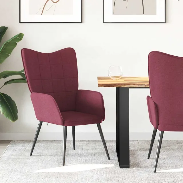 Chaise de relaxation Rouge bordeaux Tissu